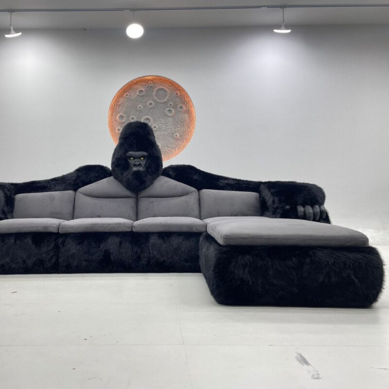 Gorilla Sofa Living Room Furniture Anime-Style King Kong Sofa Bedroom Bed Creative Leather Sofa for Large and Small Apartments