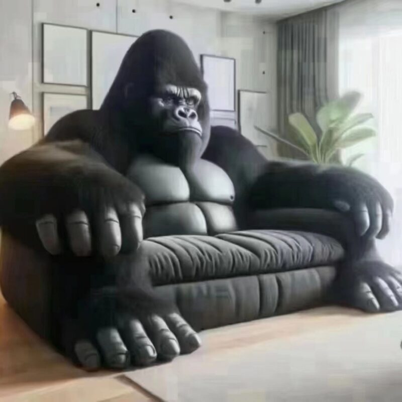 Gorilla Sofa Living Room Furniture Anime-Style King Kong Sofa Bedroom Bed Creative Leather Sofa for Large and Small Apartments